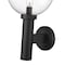 Z-Lite Laurent Outdoor Wall, 1-Light, 12 In.W x 13 In.L x 22.5 In.H, Black/Clear Seedy 599B-BK - alternate 5